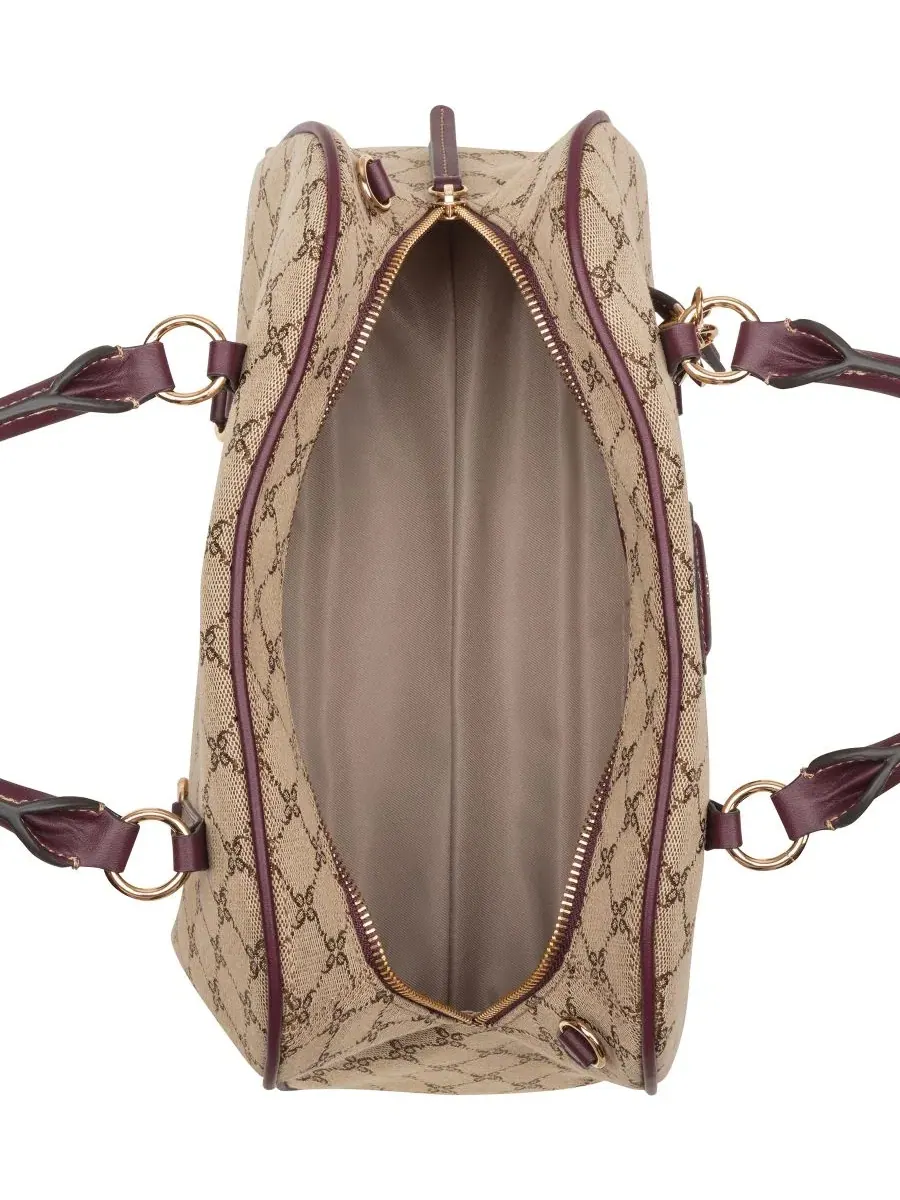 Средняя сумка-седло Cobel Medium Satchel Nine West, Mocha Logo/Boysenberry — изображение 3 из 6