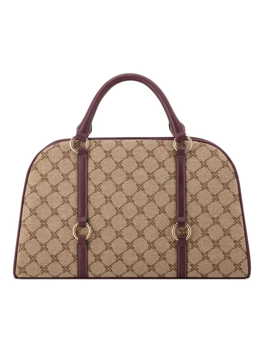 Средняя сумка-седло Cobel Medium Satchel Nine West, Mocha Logo/Boysenberry — изображение 4 из 6