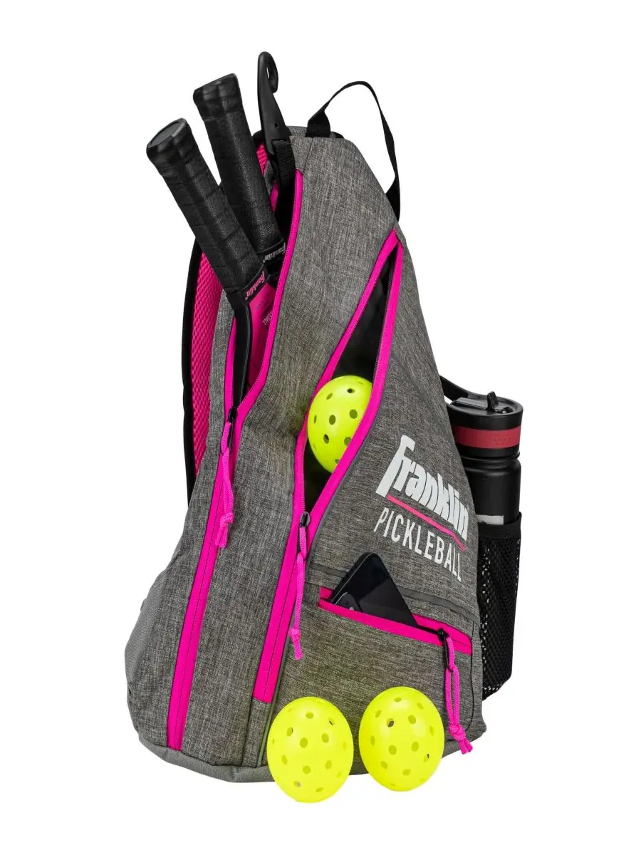 Сумка-слинг для пиклбола Pickleball Sling Bag Franklin Sports — изображение 2 из 3, серый розовый