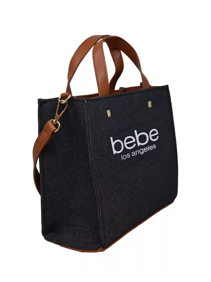 Холщовая сумка-саквояж Rian среднего размера Bebe — изображение 2 из 3, темный джинсовый синий