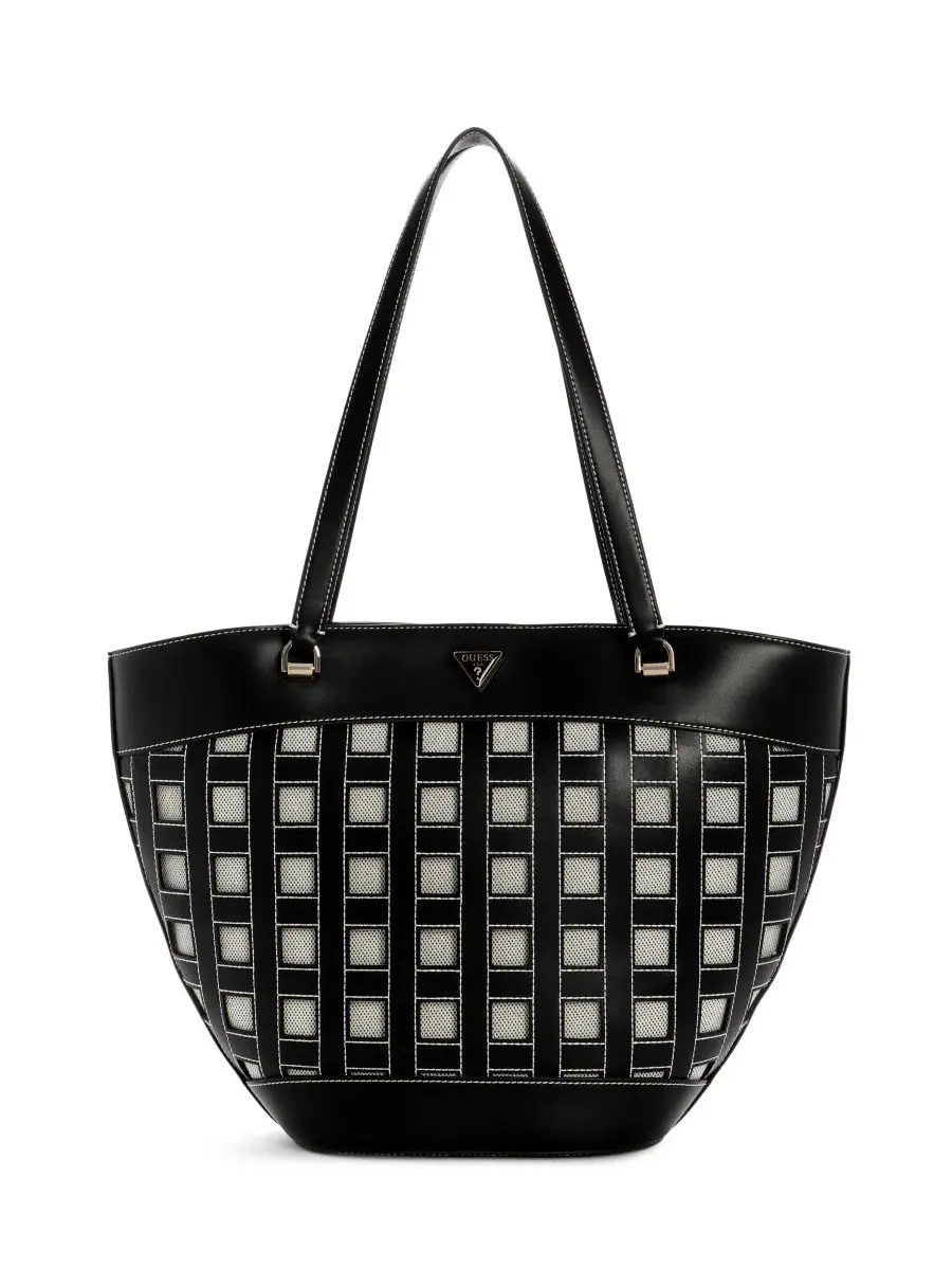 Сумка-шопер Extra-Large Frankie с плетеным декором GUESS