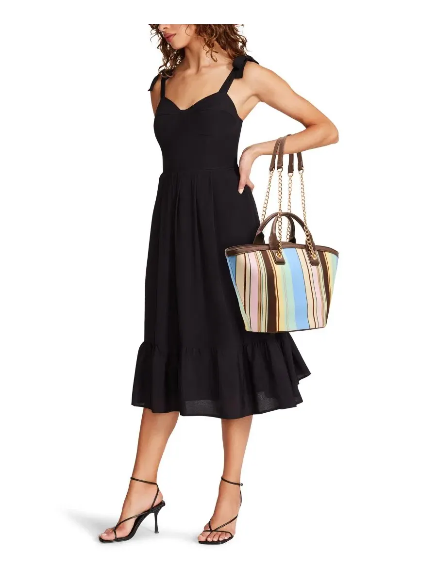 Сумка-шопер с полосками Mixed Stripe Anne Klein — изображение 7 из 7, коричневый мульти