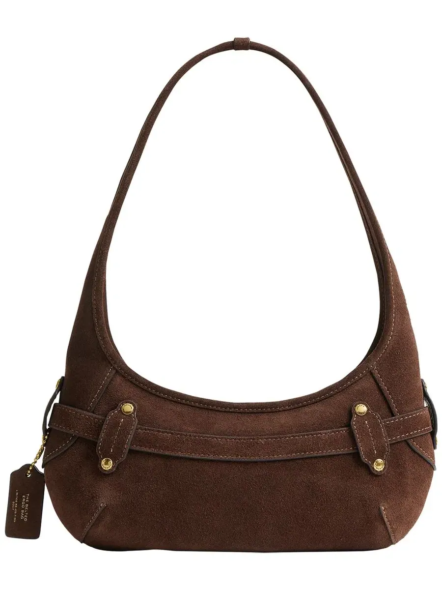 Сумка через плечо Ergo 26 из замши COACH — изображение 2 из 7, коричневый