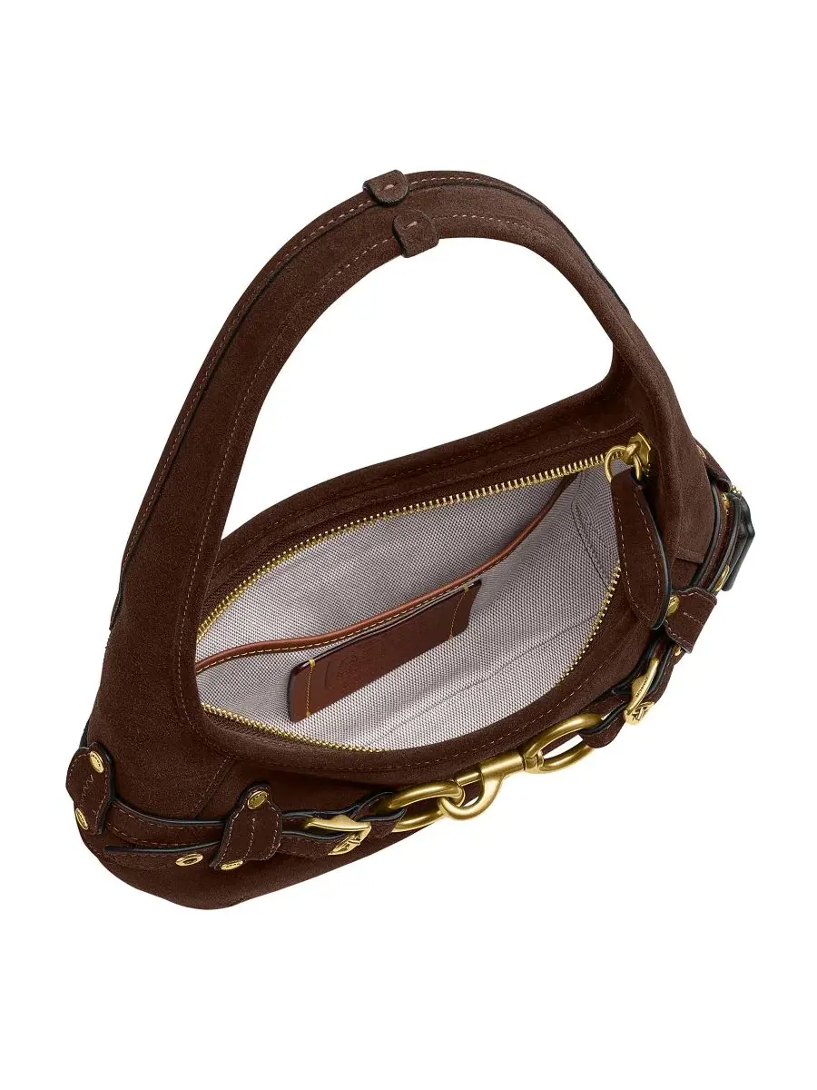 Сумка через плечо Ergo 26 из замши COACH — изображение 4 из 7, коричневый