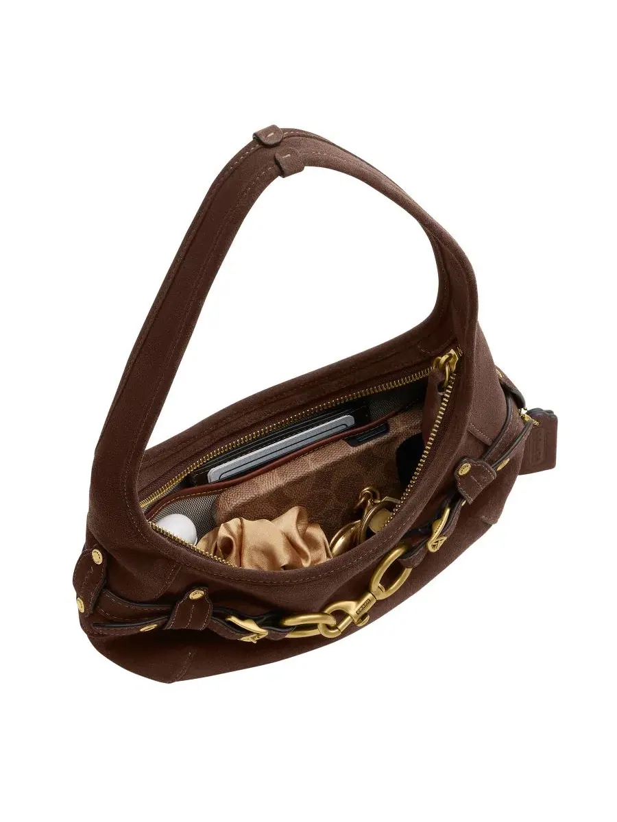 Сумка через плечо Ergo 26 из замши COACH — изображение 6 из 7, коричневый