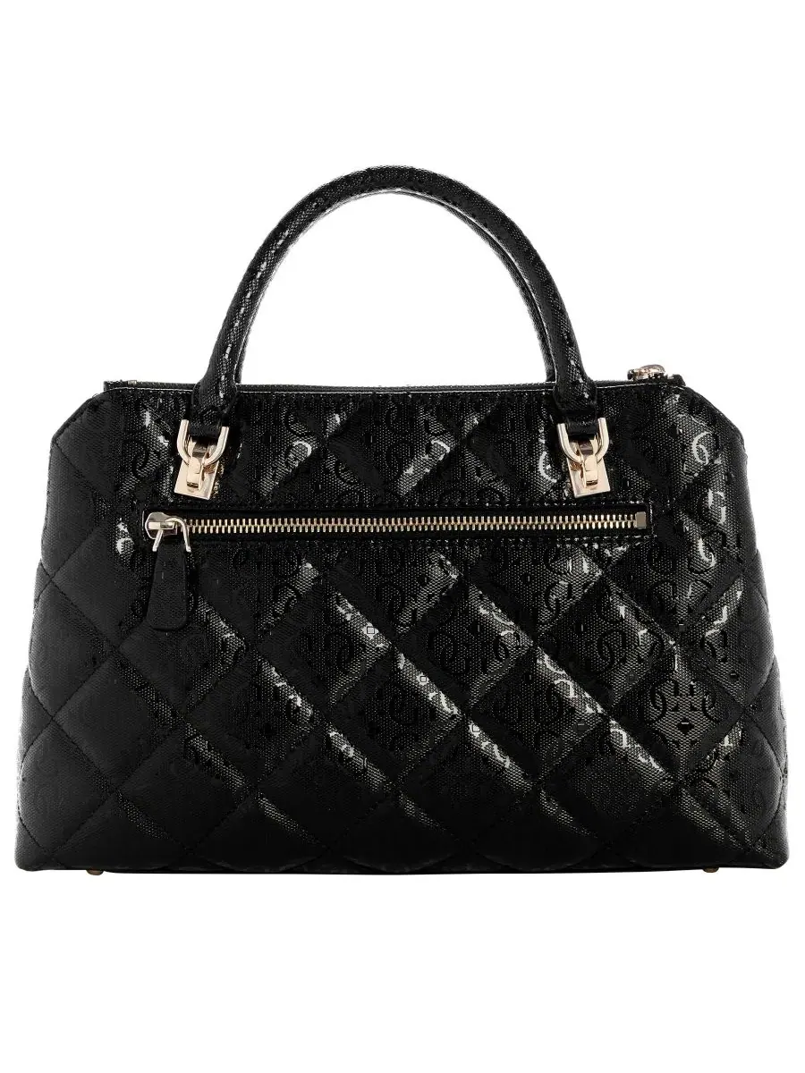 Сумка-сатчел среднего размера Libby 2-Compartment GUESS — изображение 2 из 4, черный