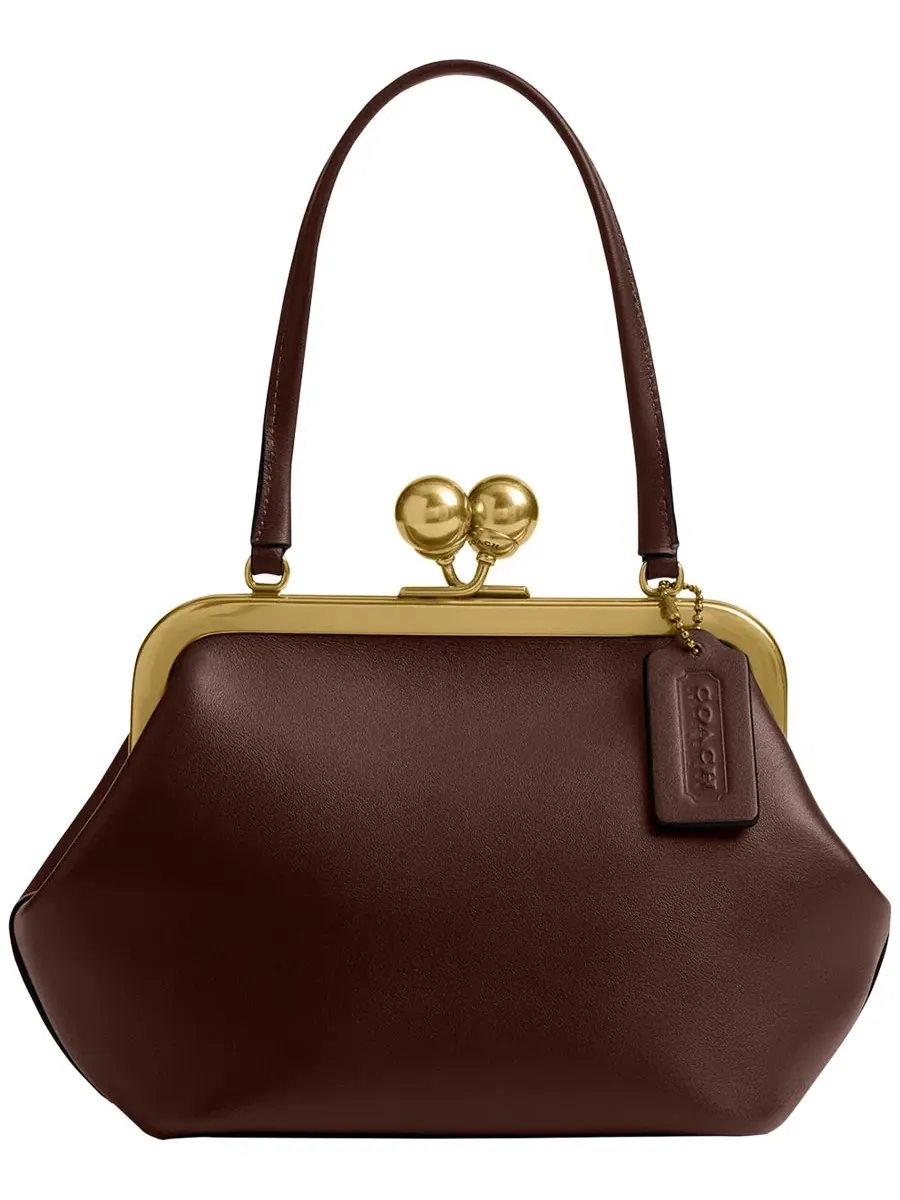 Сумка-каркас Kisslock Small Leather Frame Bag 16 Coach