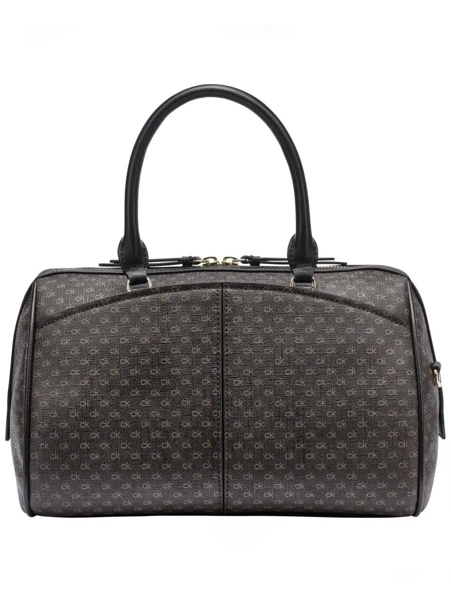 Небольшая сумка-сатчел Genevieve Small Satchel Handbag Calvin Klein — изображение 2 из 5, коричневый хаки/черный
