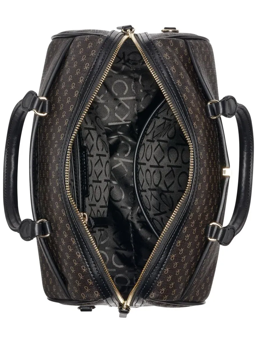 Небольшая сумка-сатчел Genevieve Small Satchel Handbag Calvin Klein — изображение 4 из 5, коричневый хаки/черный