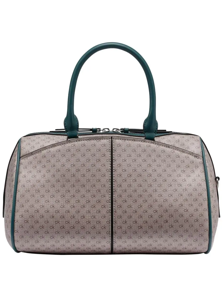 Сумка через плечо Calvin Klein Genevieve Small Satchel Handbag, Aluminum Taupe/Dark Teal — изображение 2 из 5