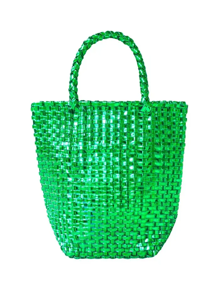 Сумка LA TOTE Metallic зеленого цвета Brunna.co