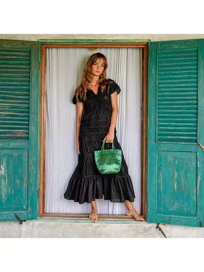 Сумка LA TOTE Metallic зеленого цвета Brunna.co — изображение 5 из 5, металлик зеленый