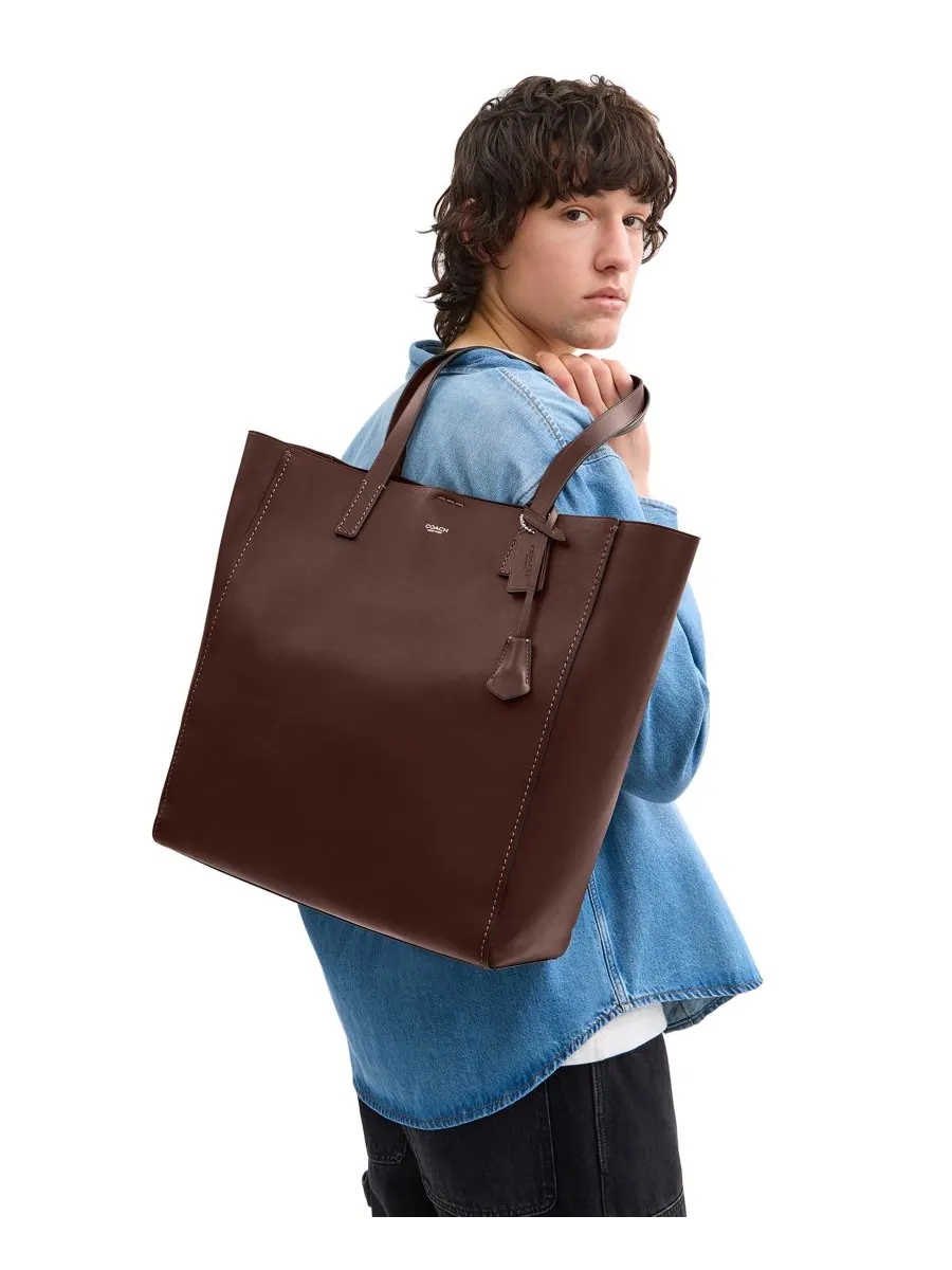 Сумка-тоут Broadway из натуральной зернистой кожи COACH — 2