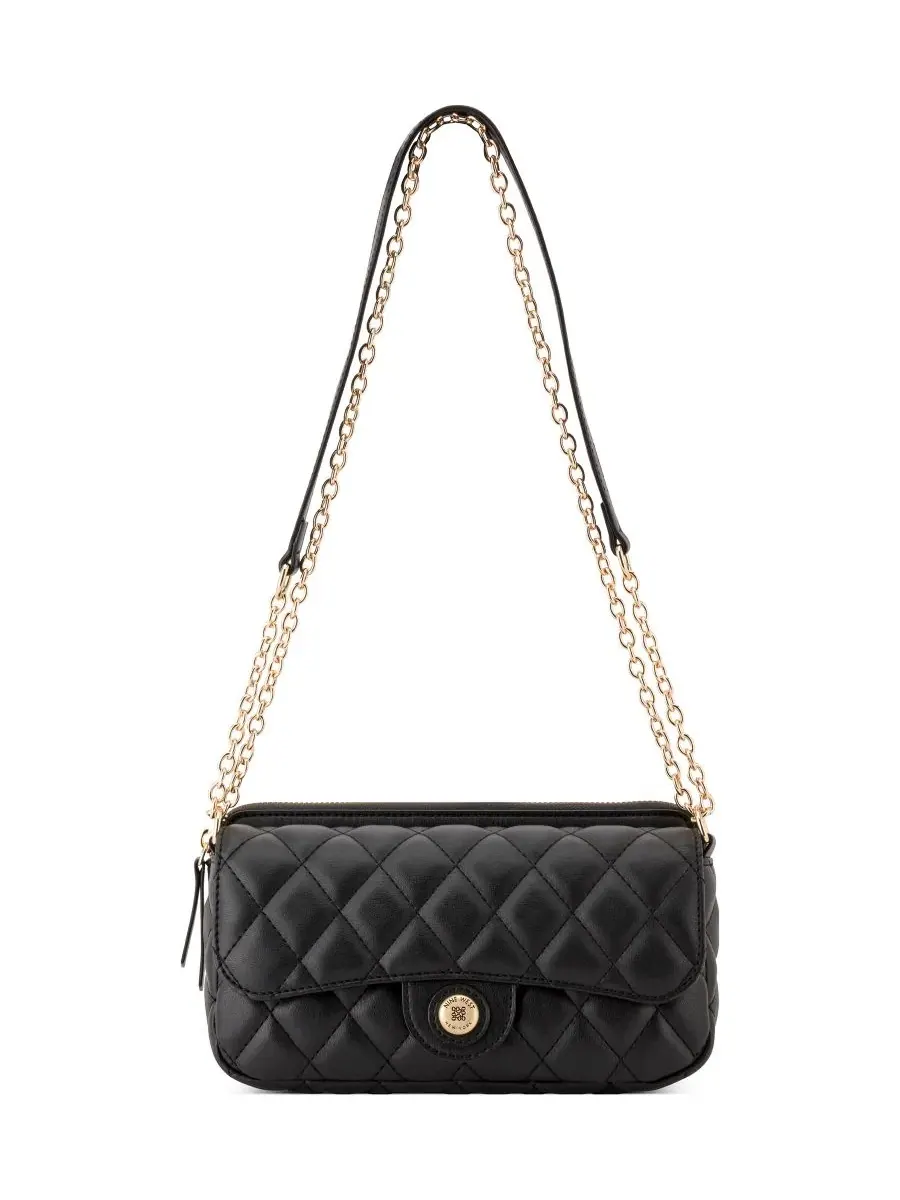 Небольшая сумка через плечо с цепочкой Emelina Flap Small Crossbody Handbag Nine West