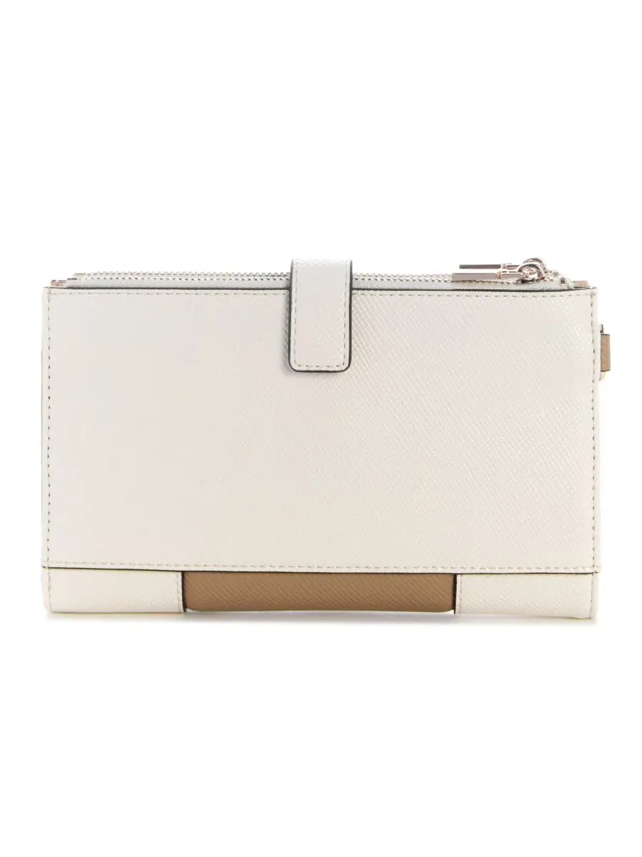 Кошелек-органайзер GUESS Laurel II Zipper Organizer Bifold Wallet — изображение 2 из 3, белый/бежевый