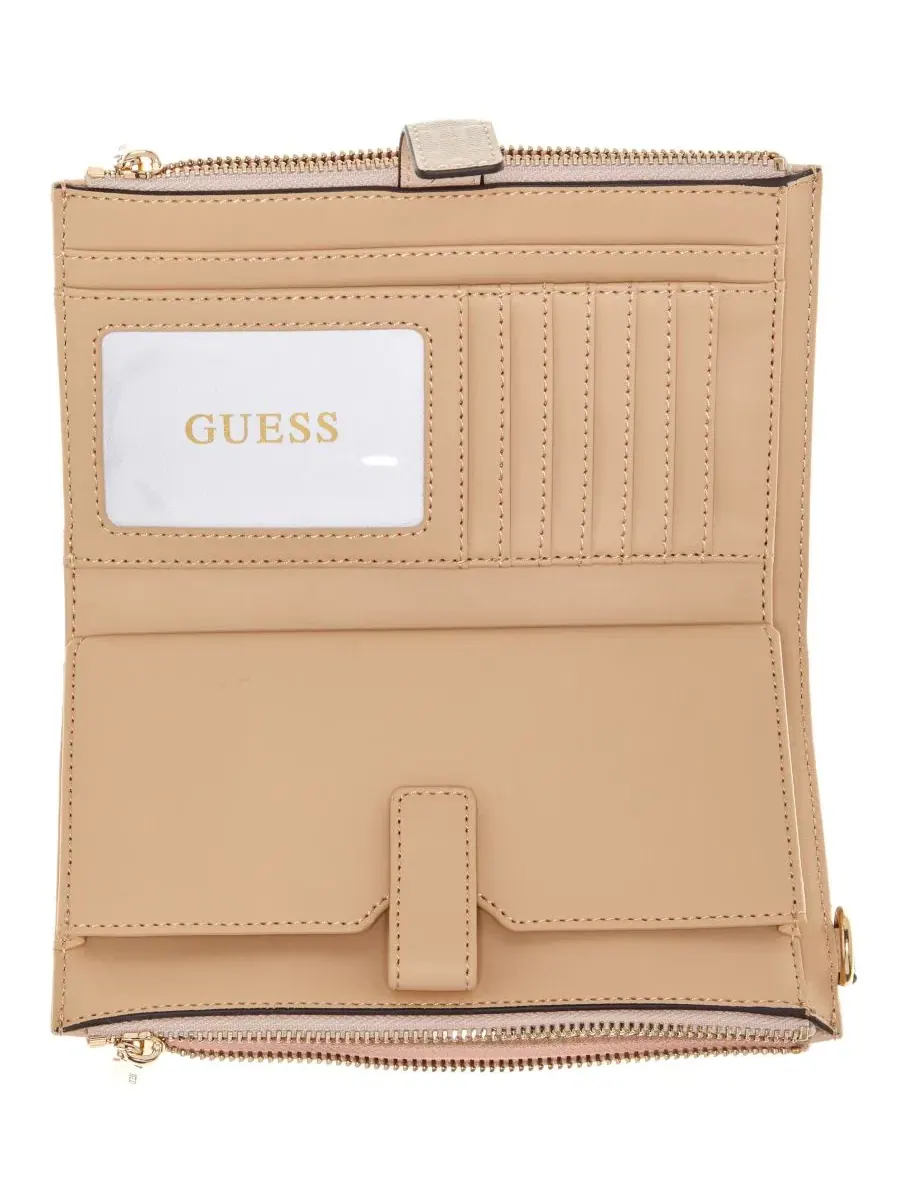 Кошелек-органайзер GUESS Laurel II Zipper Organizer Bifold Wallet — изображение 3 из 3, белый/бежевый