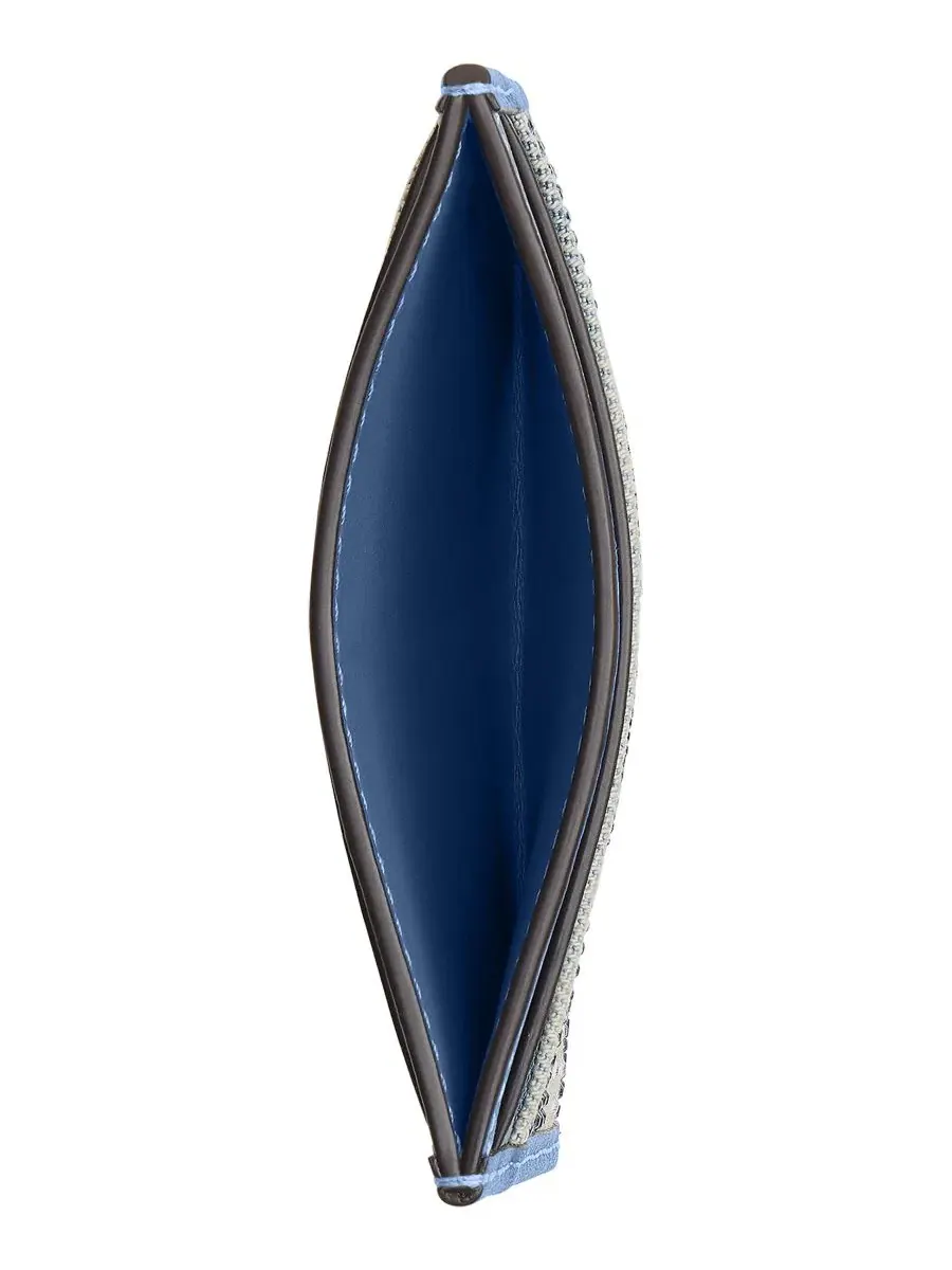 Визитница COACH Essential Crystal Denim Signature — изображение 3 из 3, джинсовый синий