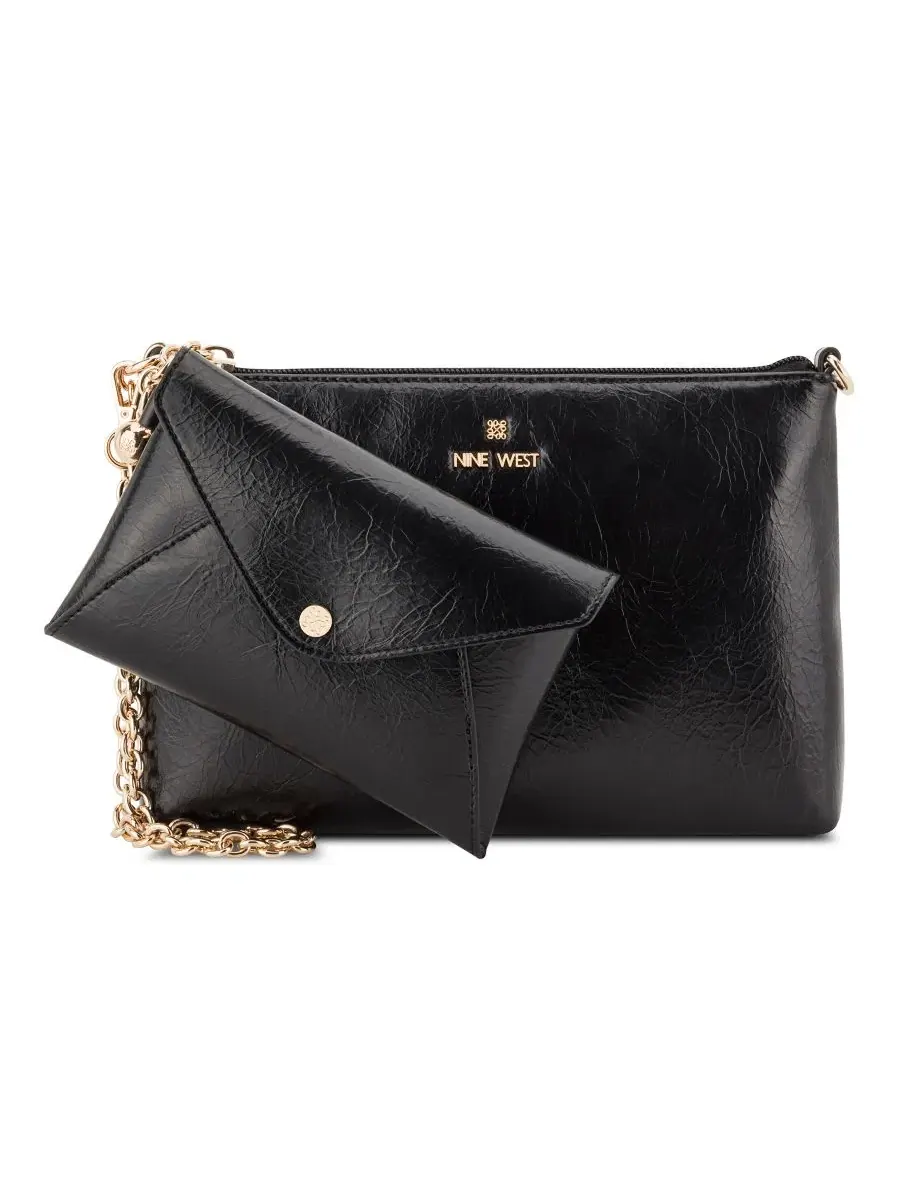 Сумка через плечо Marissa Convertible Small Wristlet Shoulder Handbag Nine West — изображение 5 из 5, черный