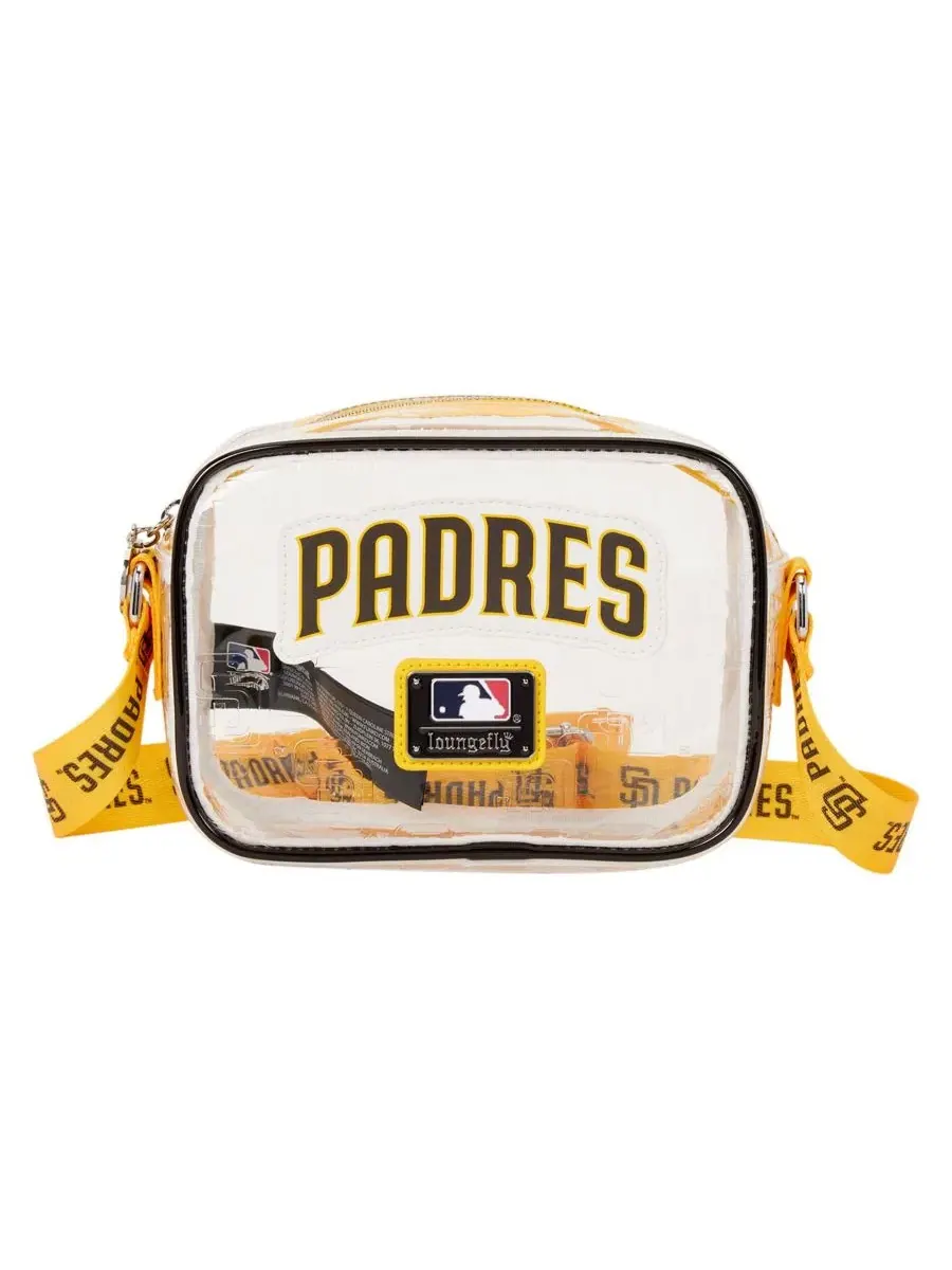 Сумка через плечо с принтом San Diego Padres Clear All Over Logo Loungefly — мульти