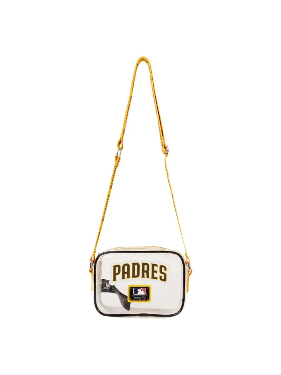 Сумка через плечо с принтом San Diego Padres Clear All Over Logo Loungefly — 4