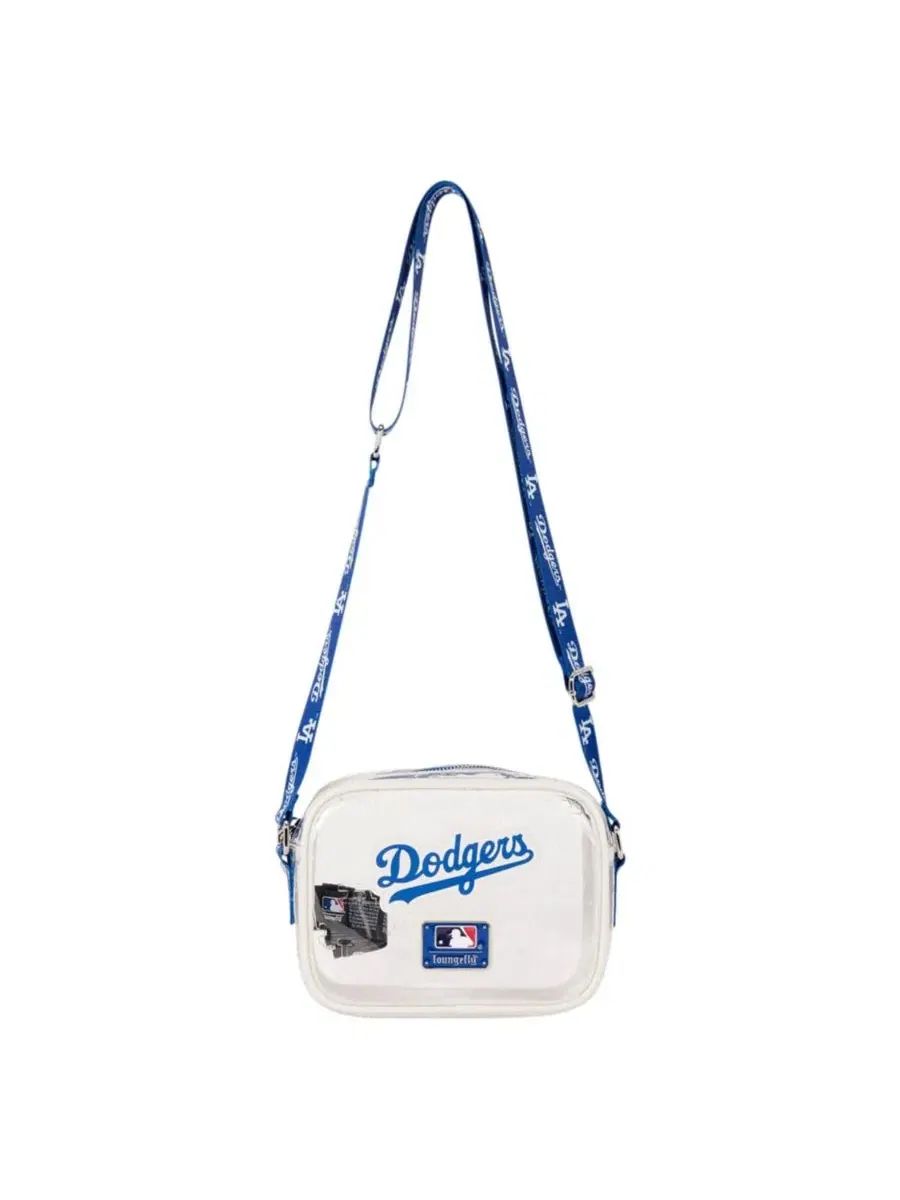 Сумка через плечо с принтом, Los Angeles Dodgers Clear All Over Logo Loungefly, 19 x 14 x 6 см — 3