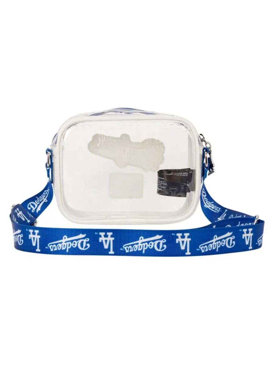 Сумка через плечо с принтом, Los Angeles Dodgers Clear All Over Logo Loungefly, 19 x 14 x 6 см — 4