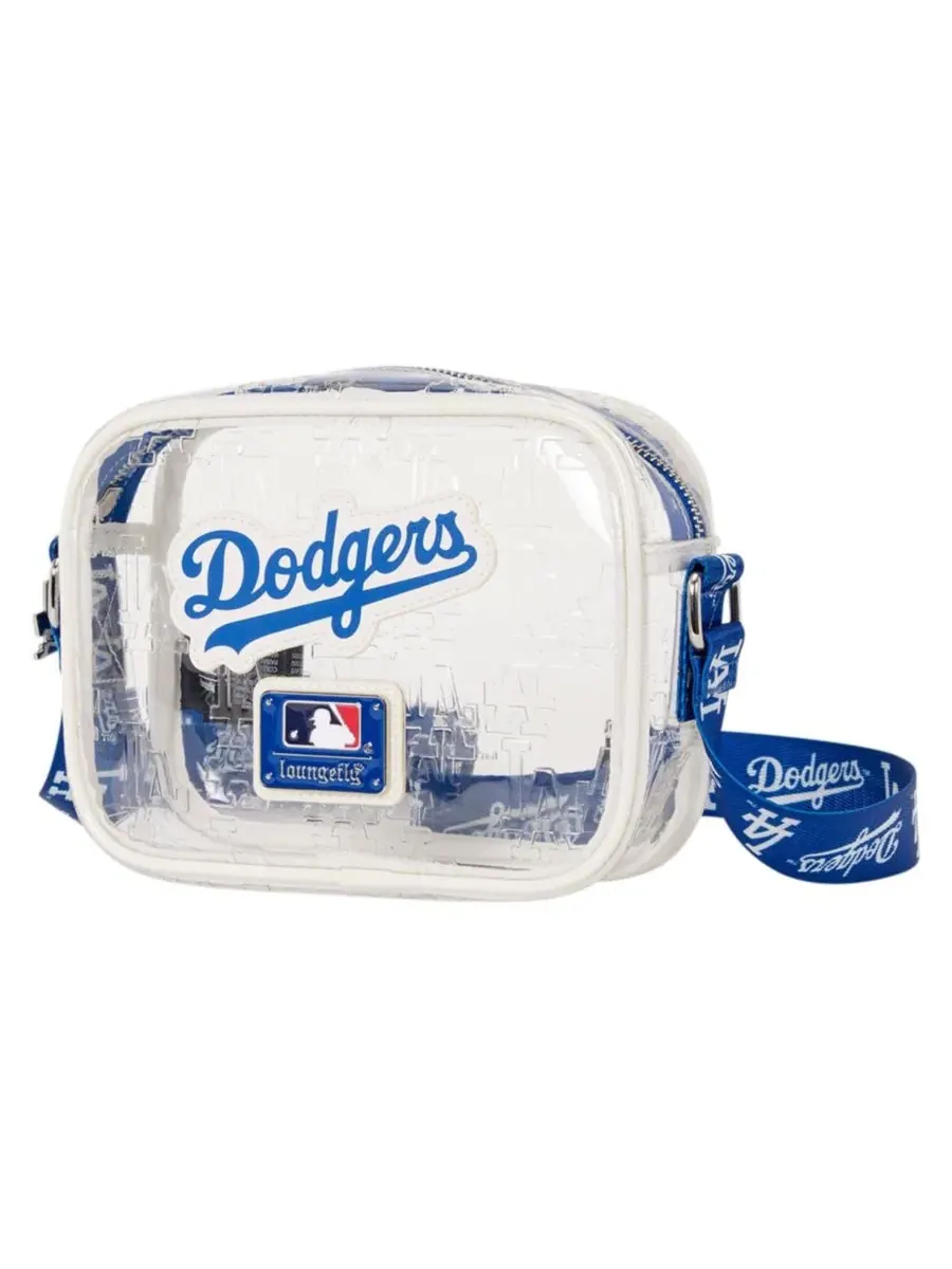 Сумка через плечо с принтом, Los Angeles Dodgers Clear All Over Logo Loungefly, 19 x 14 x 6 см — 5