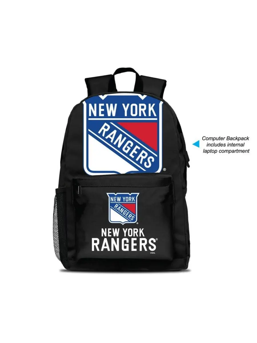 Большой фанатский рюкзак с логотипом New York Rangers Mojo — черный