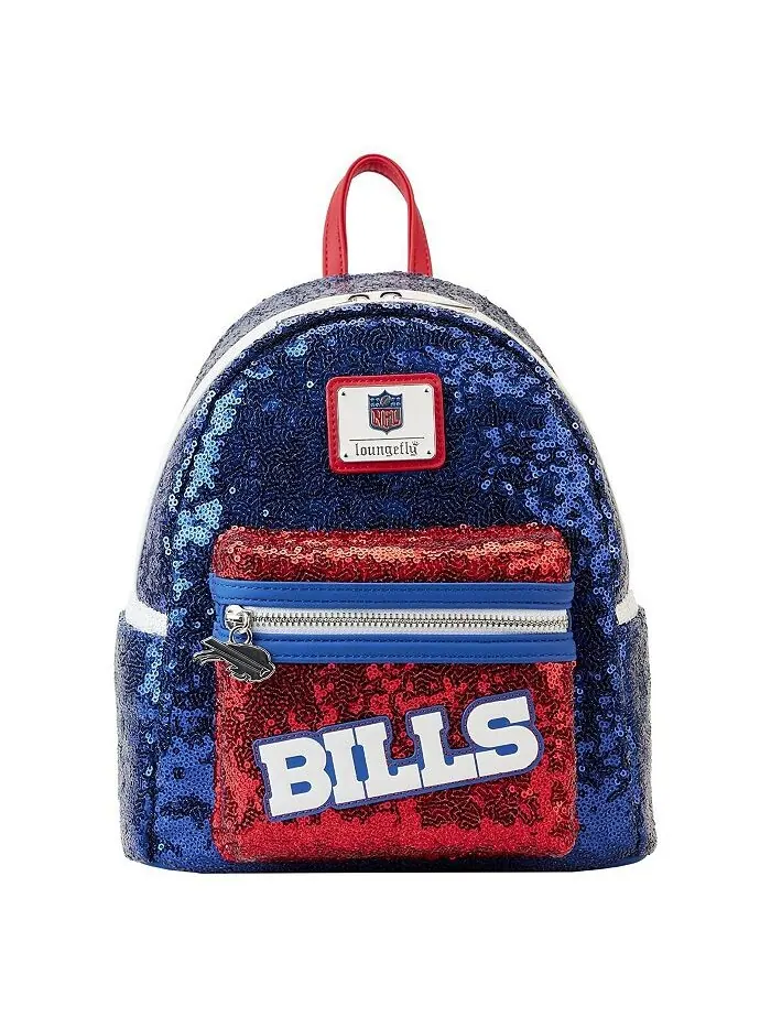 Мужской и женский мини-рюкзак с пайетками Buffalo Bills Loungefly — синий
