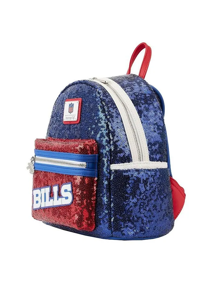 Мужской и женский мини-рюкзак с пайетками Buffalo Bills Loungefly — изображение 2 из 4, синий