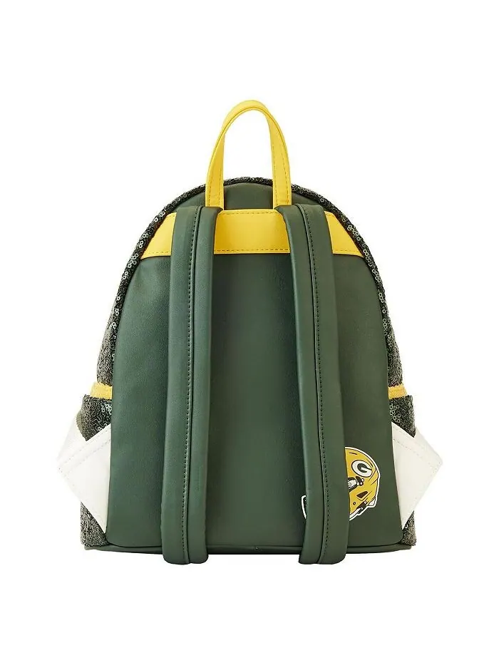 Мужской и женский мини-рюкзак Green Bay Packers с пайетками Loungefly — изображение 2 из 4, зеленый