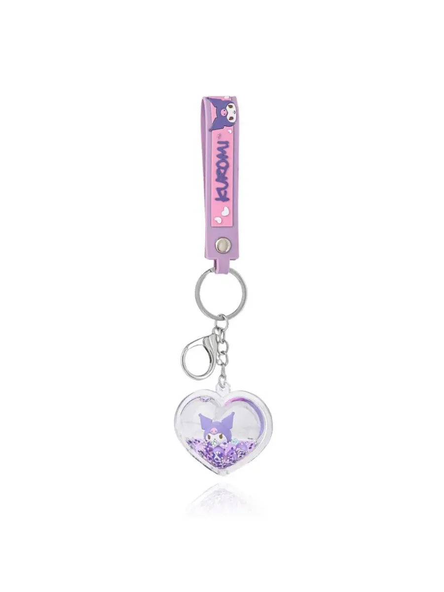 Брелок Kuromi Purple Heart Liquid Hello Kitty
