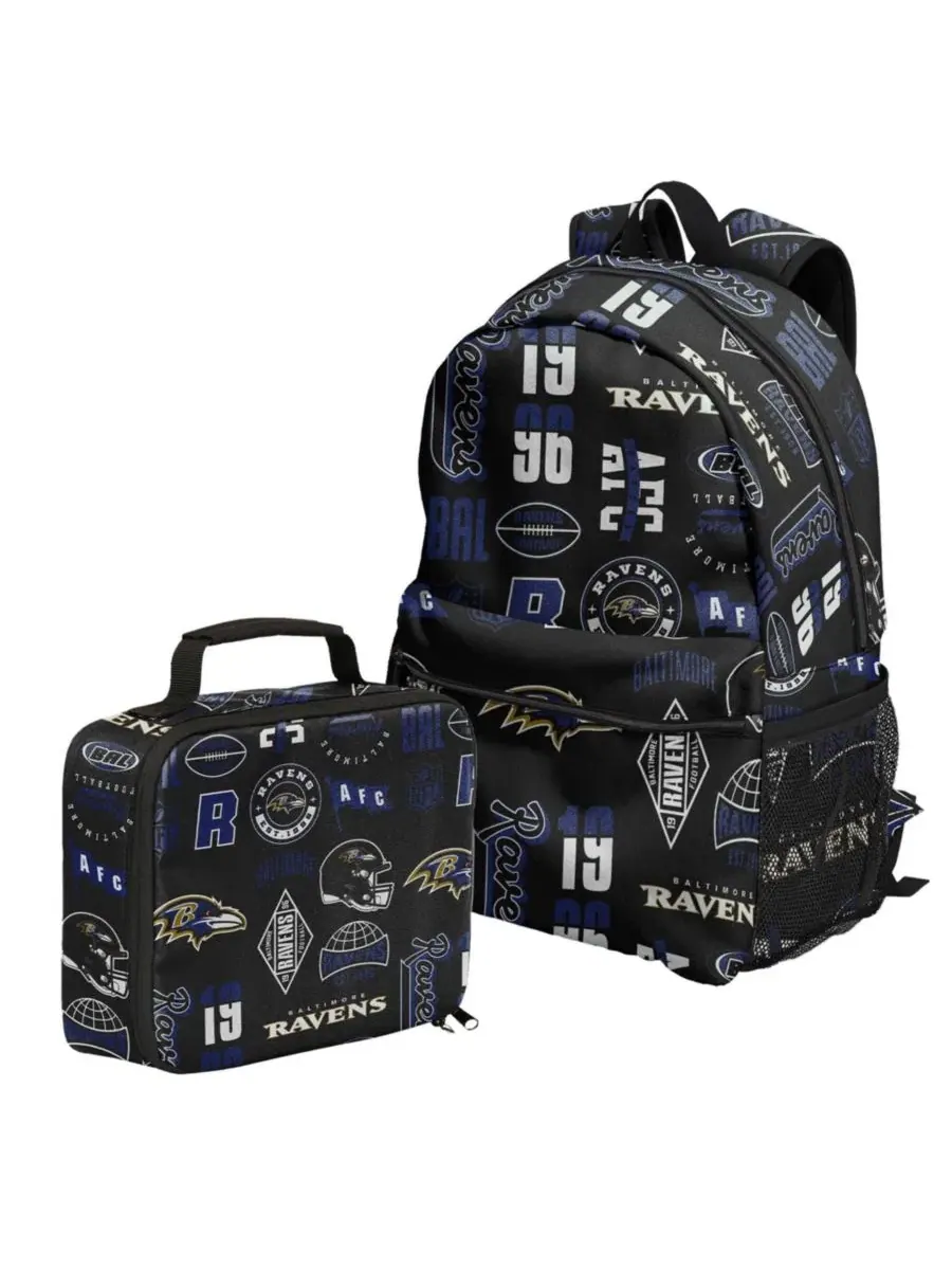 Рюкзак и ланч-бокс с символикой Baltimore Ravens Outerstuff