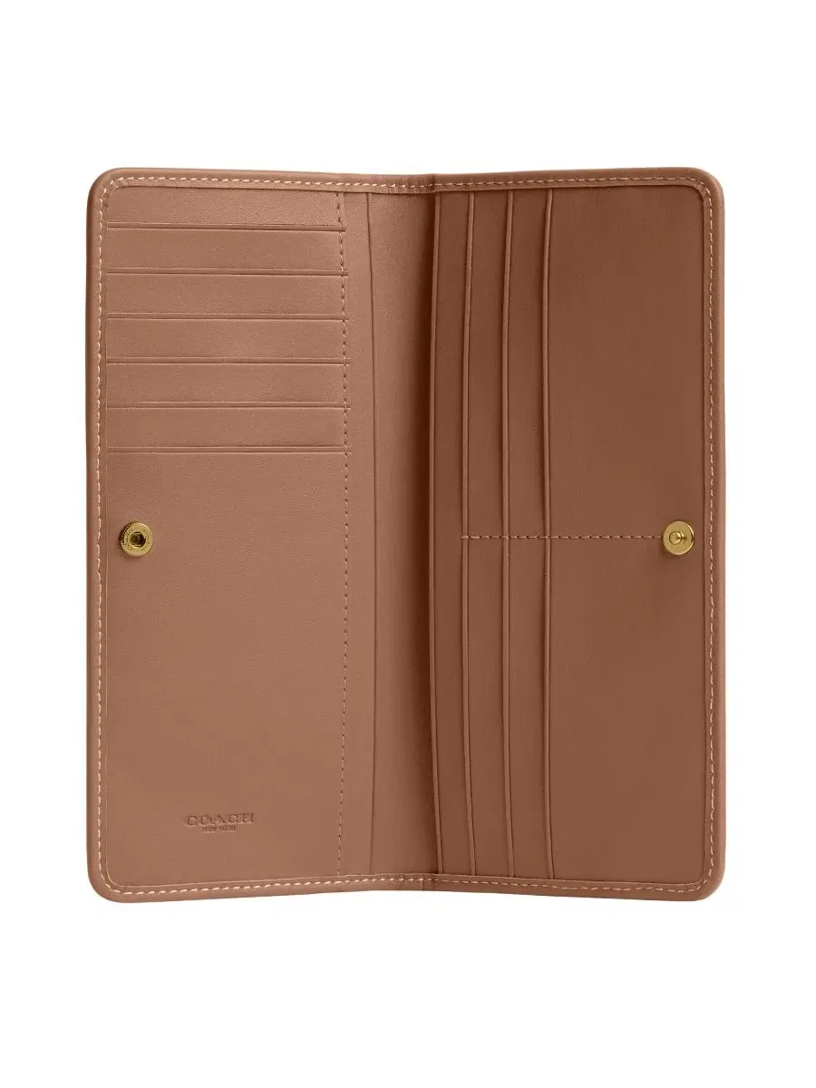 Компактный кошелек с кристаллами Essential Crystal Signature Jacquard COACH, Brass Mushroom — изображение 3 из 3