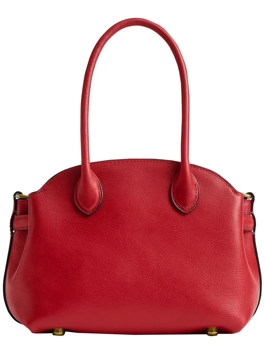 Сумка через плечо COACH Soft Empire Small Leather Satchel Bag 21, Brass/Scarlet — изображение 2 из 9