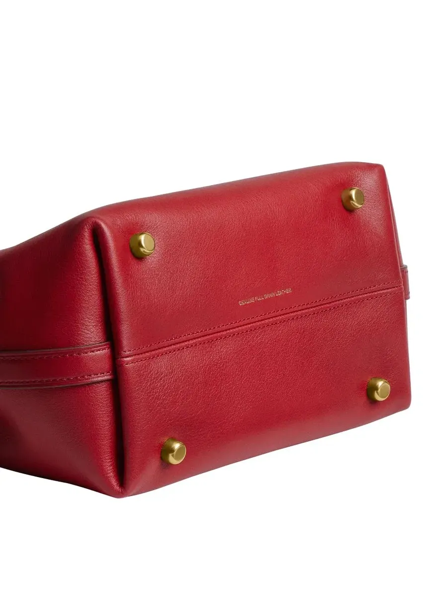 Сумка через плечо COACH Soft Empire Small Leather Satchel Bag 21, Brass/Scarlet — изображение 7 из 9