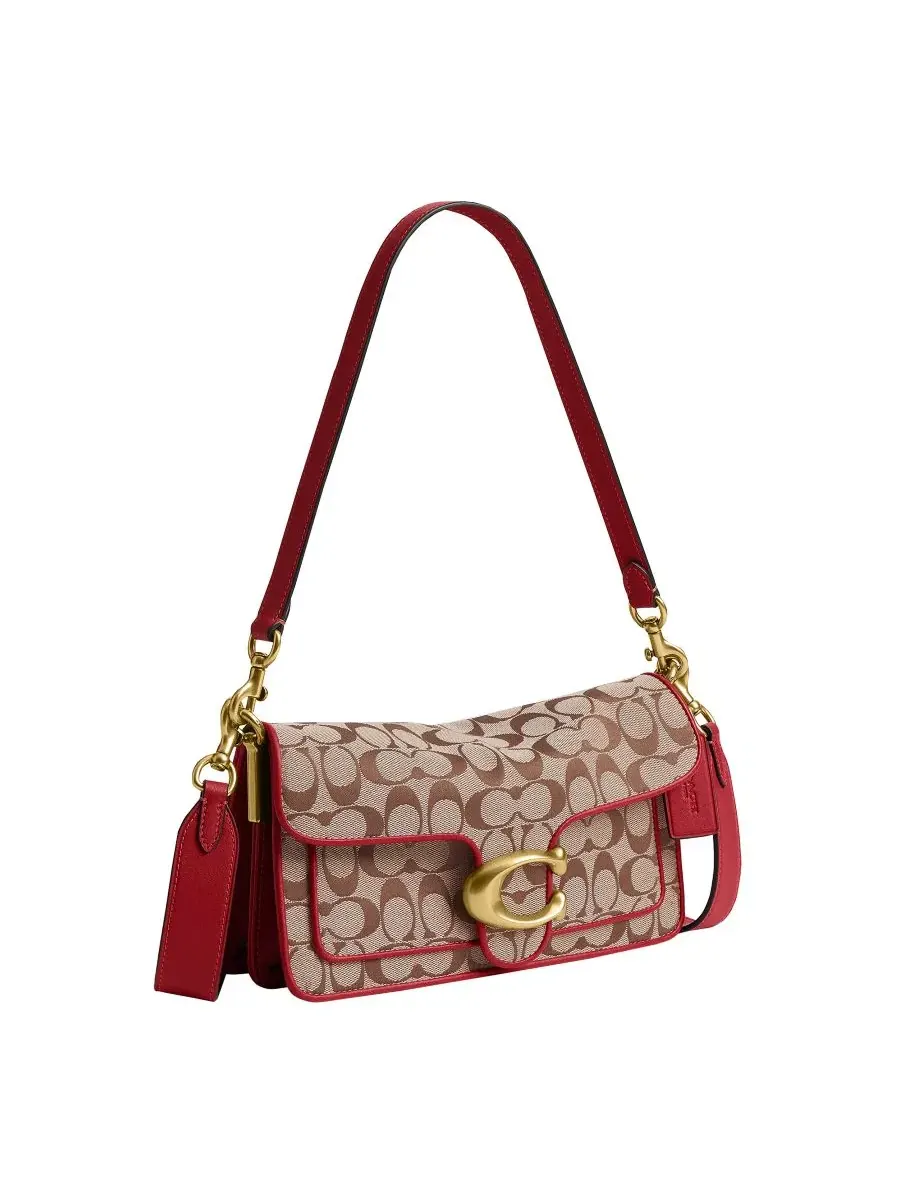 Сумка-шопер COACH Tabby Medium Soft Signature Jacquard, Brass/Poppy Signature — изображение 3 из 8