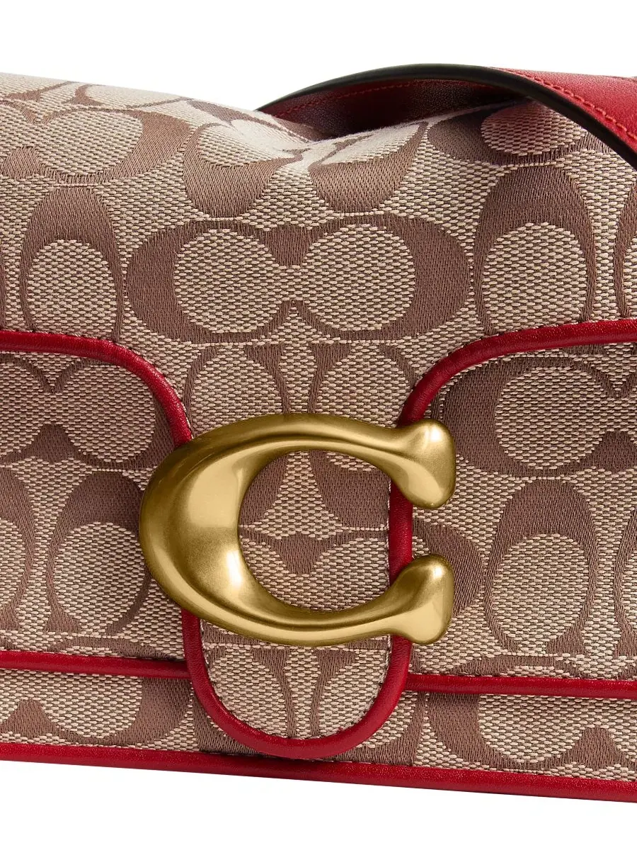 Сумка-шопер COACH Tabby Medium Soft Signature Jacquard, Brass/Poppy Signature — изображение 5 из 8