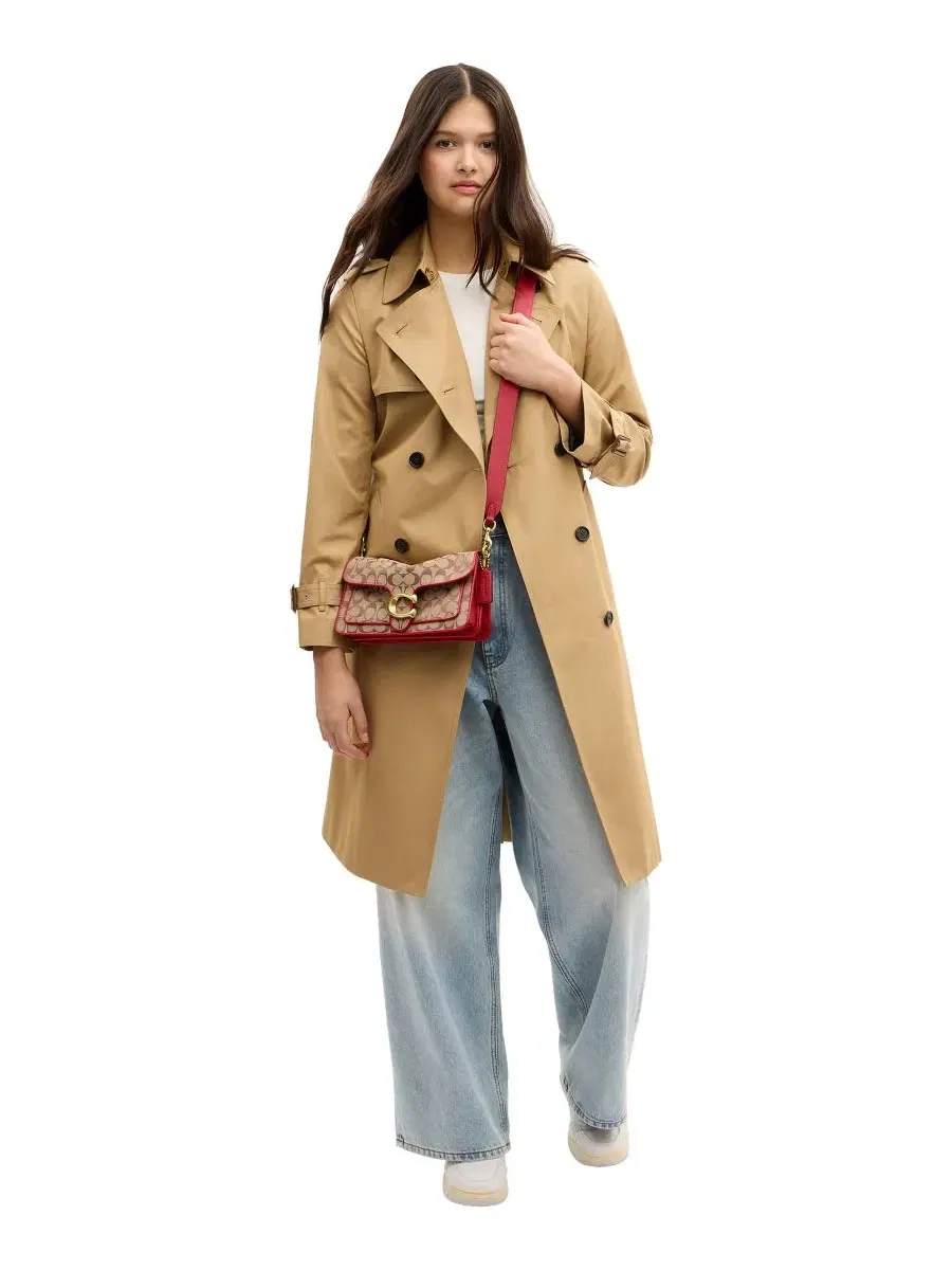 Сумка-шопер COACH Tabby Medium Soft Signature Jacquard, Brass/Poppy Signature — изображение 8 из 8