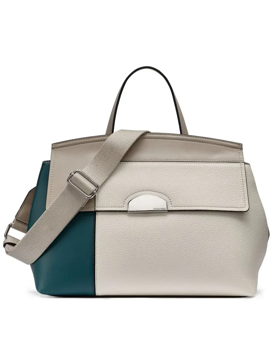 Средняя сумка-сатчел Arabella Medium Satchel Handbag Calvin Klein, Dune/Dark Teal/Cherub