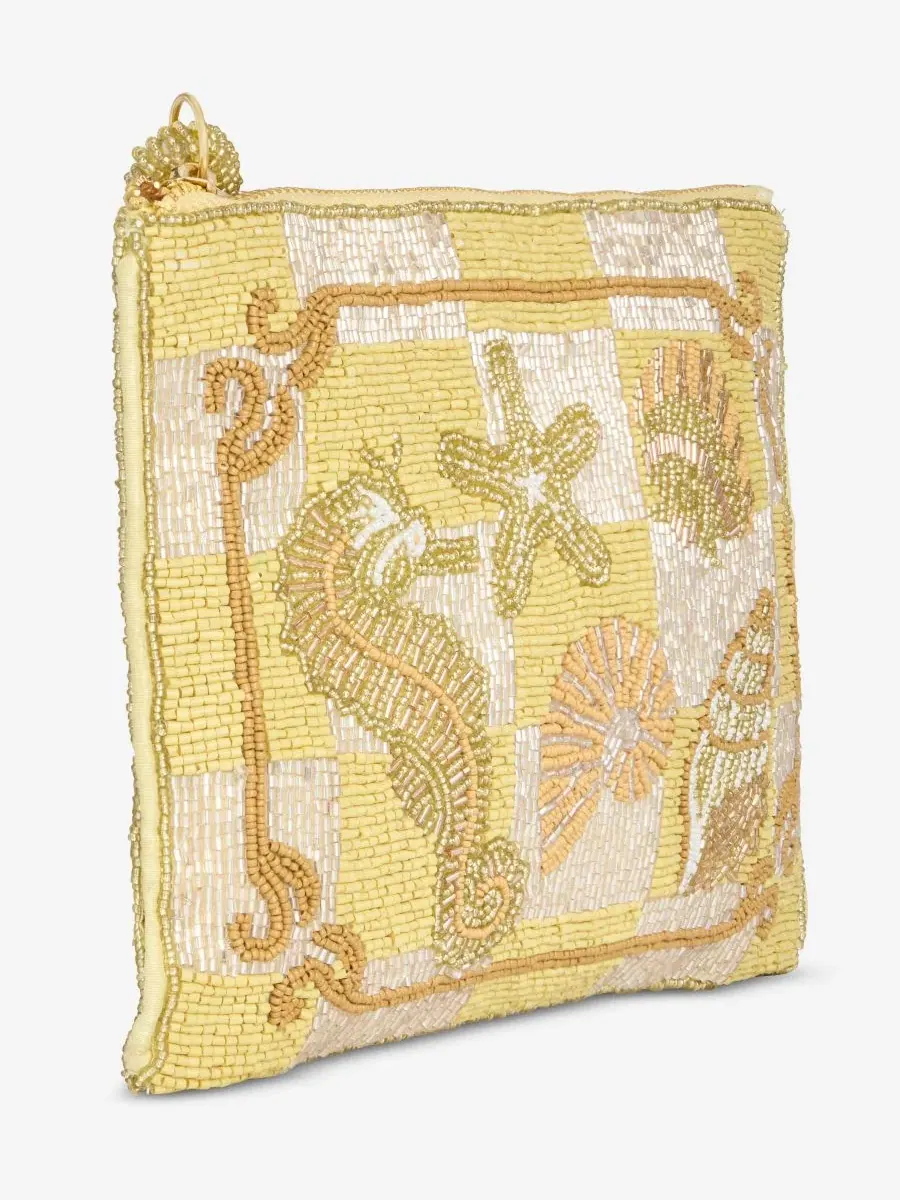 Бусированный клатч с застежкой-молнией, модель Beaded Zipper Wristlet On 34th, Nautical B — изображение 3 из 7