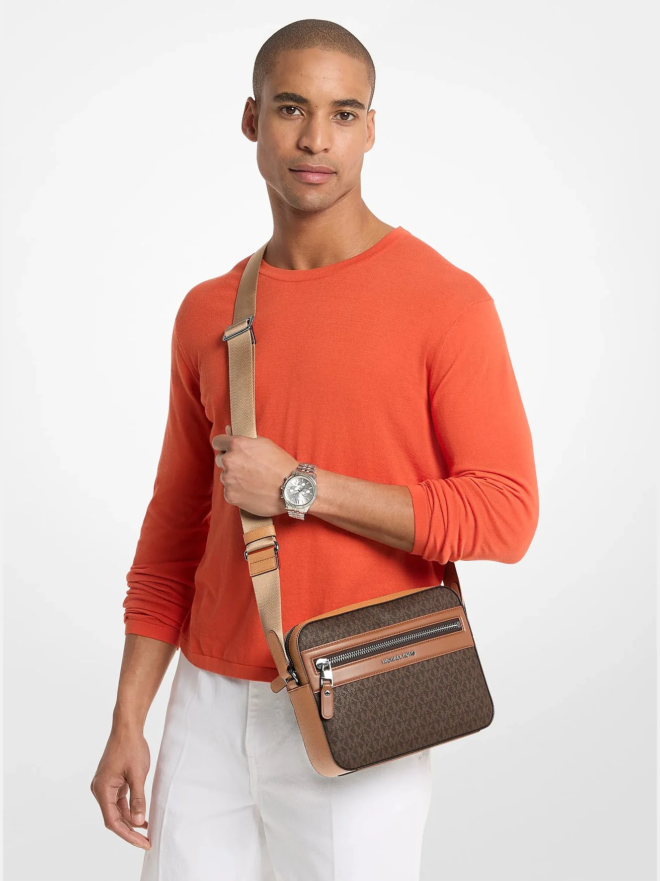 Сумка кроссбоди Michael Kors Jet Set с фирменным принтом — 4