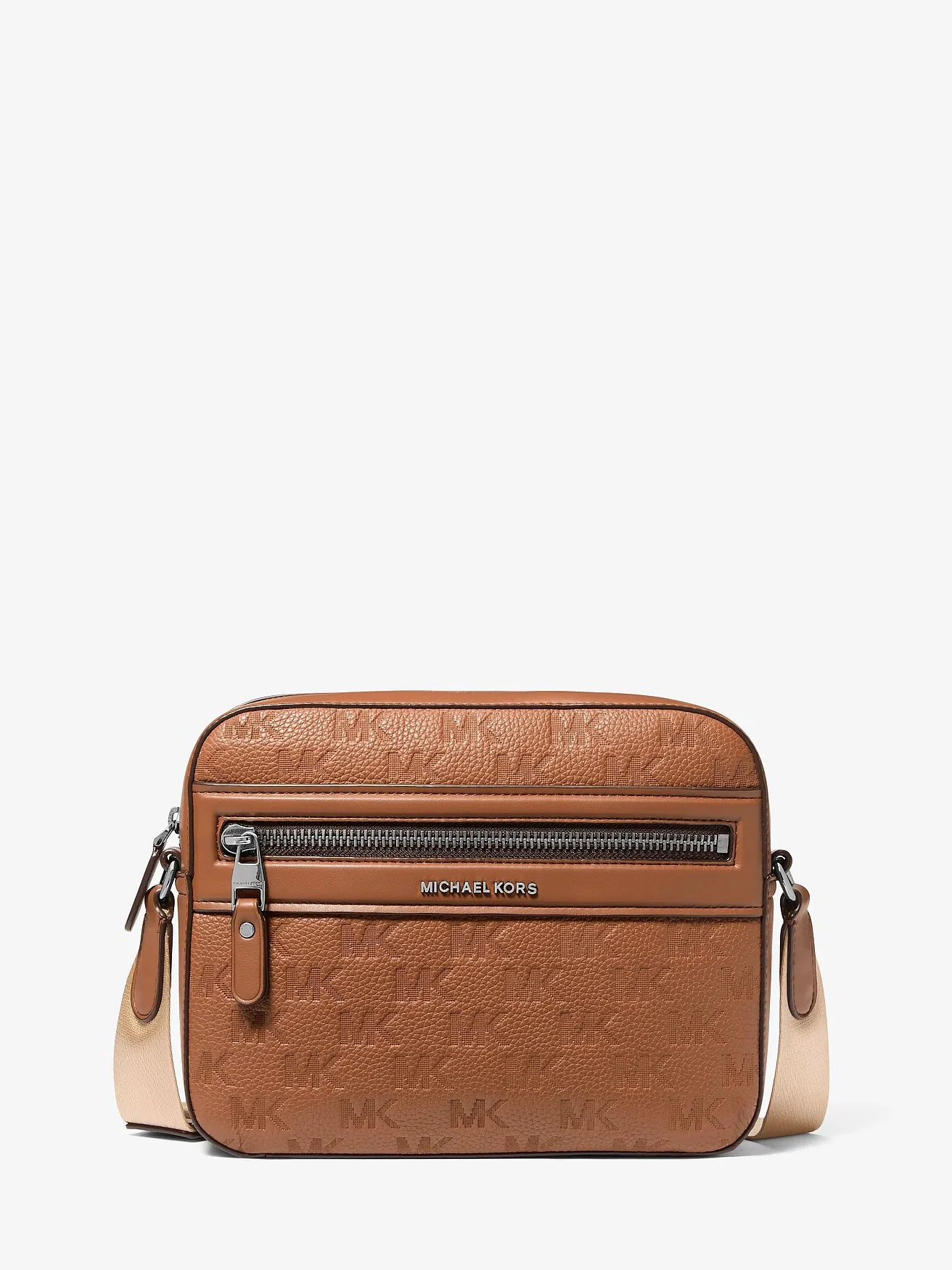 Кожаная сумка-кросс-боди Michael Kors Jet Set с тиснёным логотипом — 1