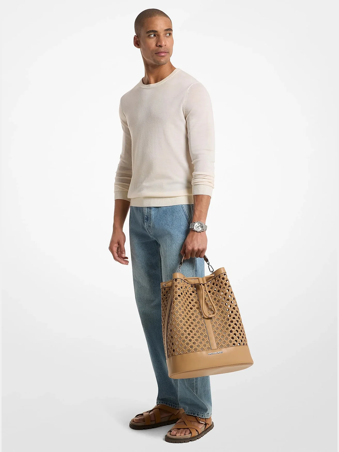 Рюкзак Michael Kors Whitley плетёный, средний — 3