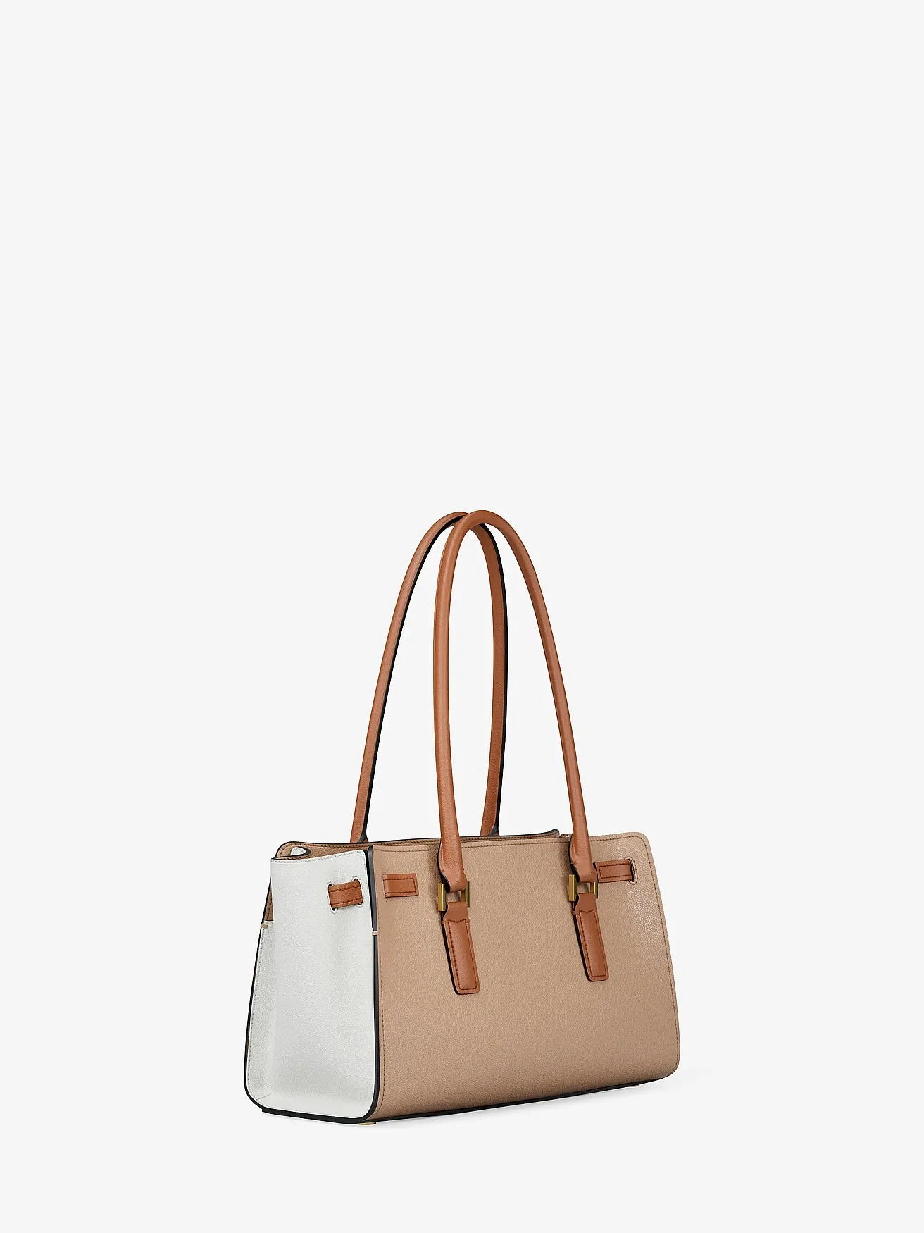 Кожаная сумка-сэтчел Michael Kors Hamilton Moderne — изображение 3 из 5, бежевый