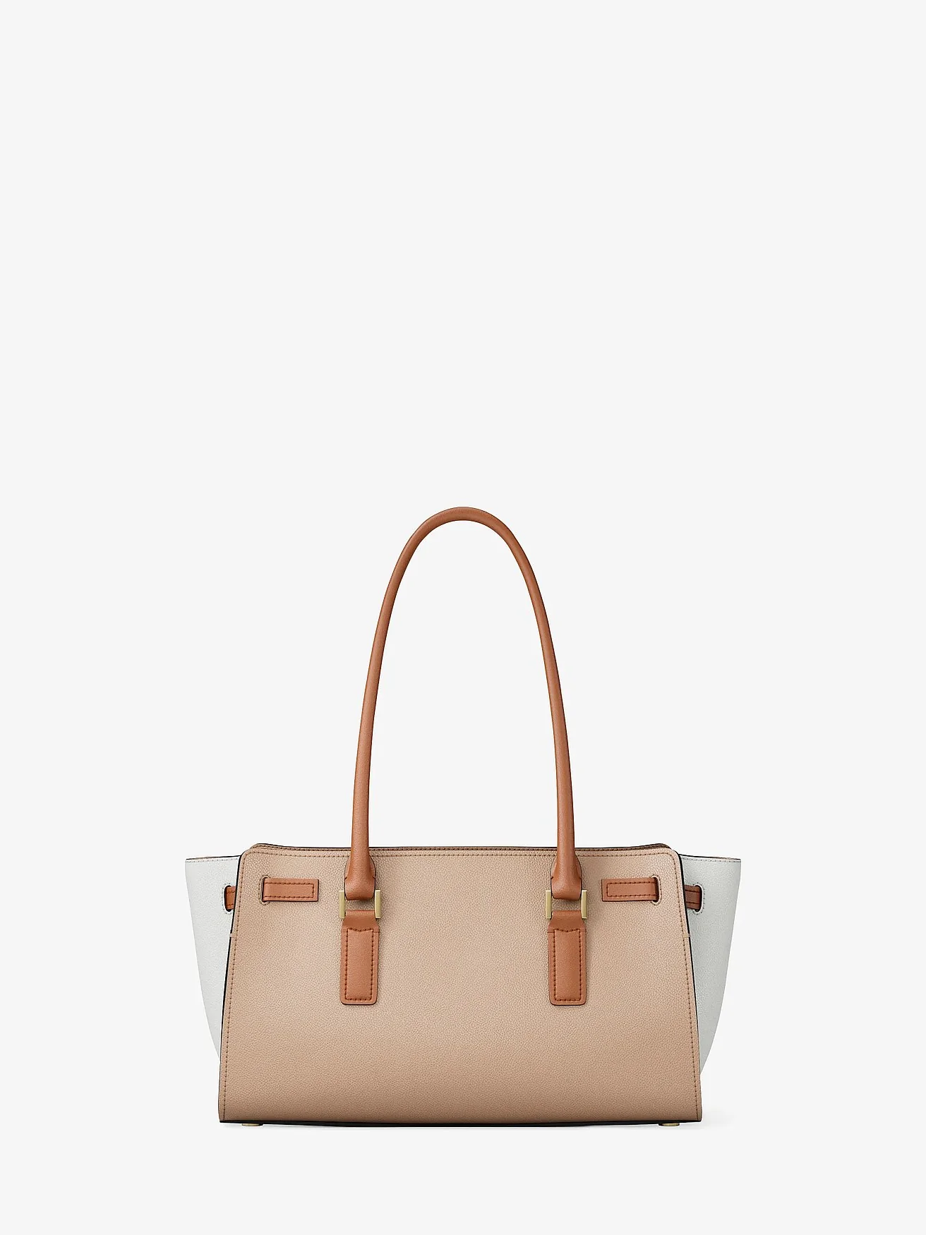 Кожаная сумка-сэтчел Michael Kors Hamilton Moderne — изображение 5 из 5, бежевый