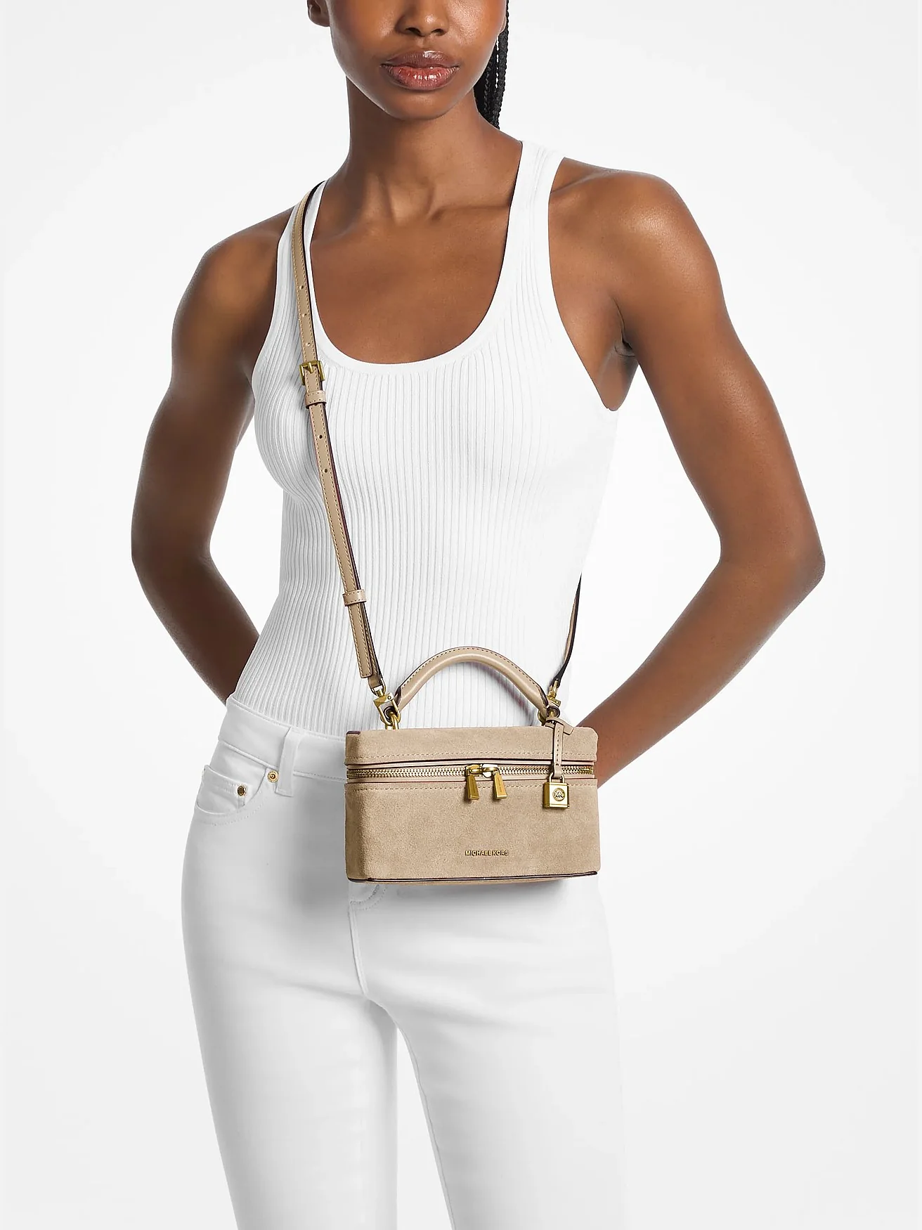 Кожаная сумка кроссбоди Michael Kors Jana мини-трансформер — 3