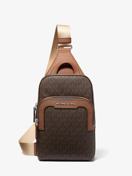 Сумка-слинг Michael Kors Hudson с фирменным принтом