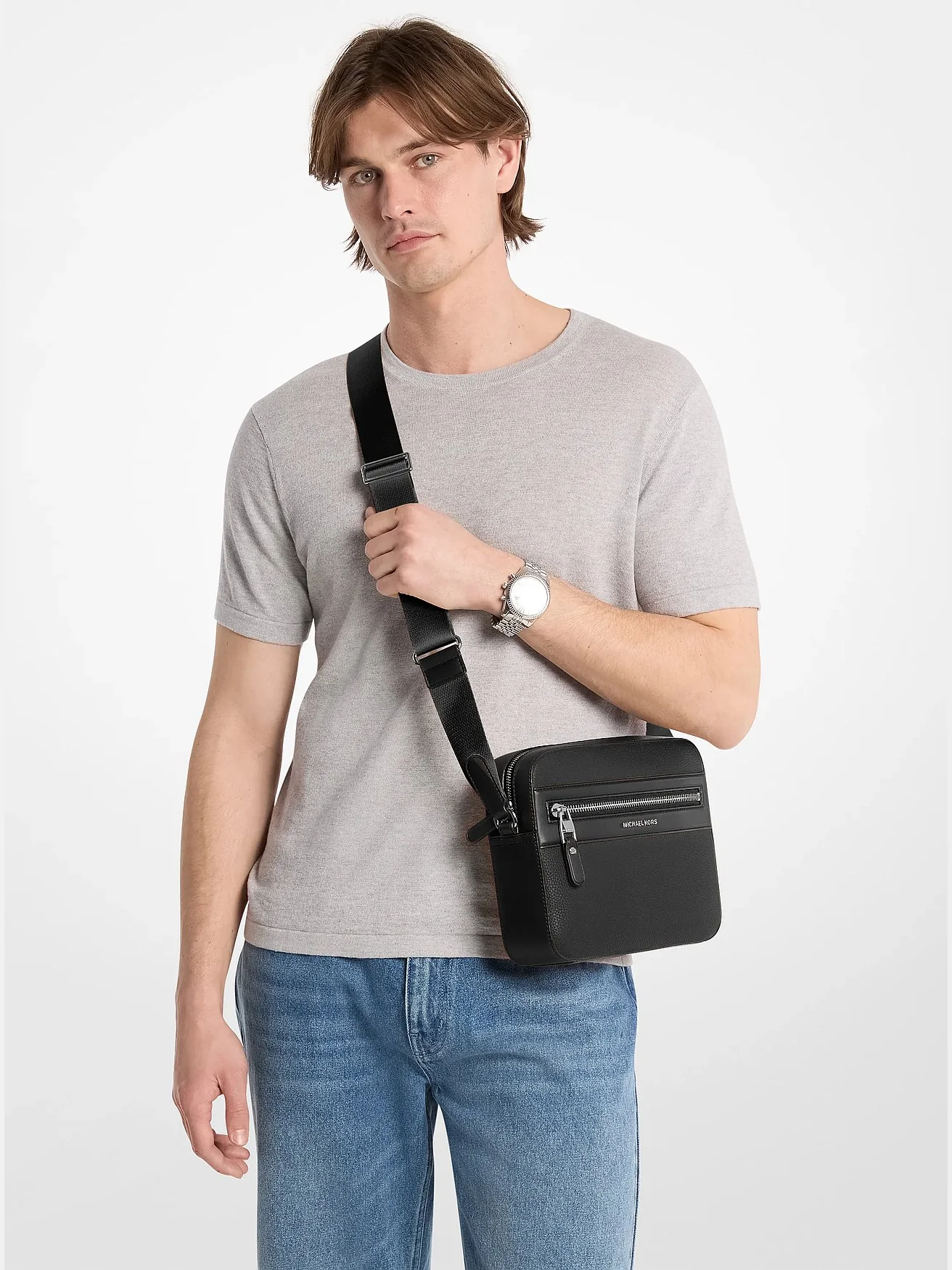 Кожаная сумка кроссбоди Michael Kors Jet Set — 4