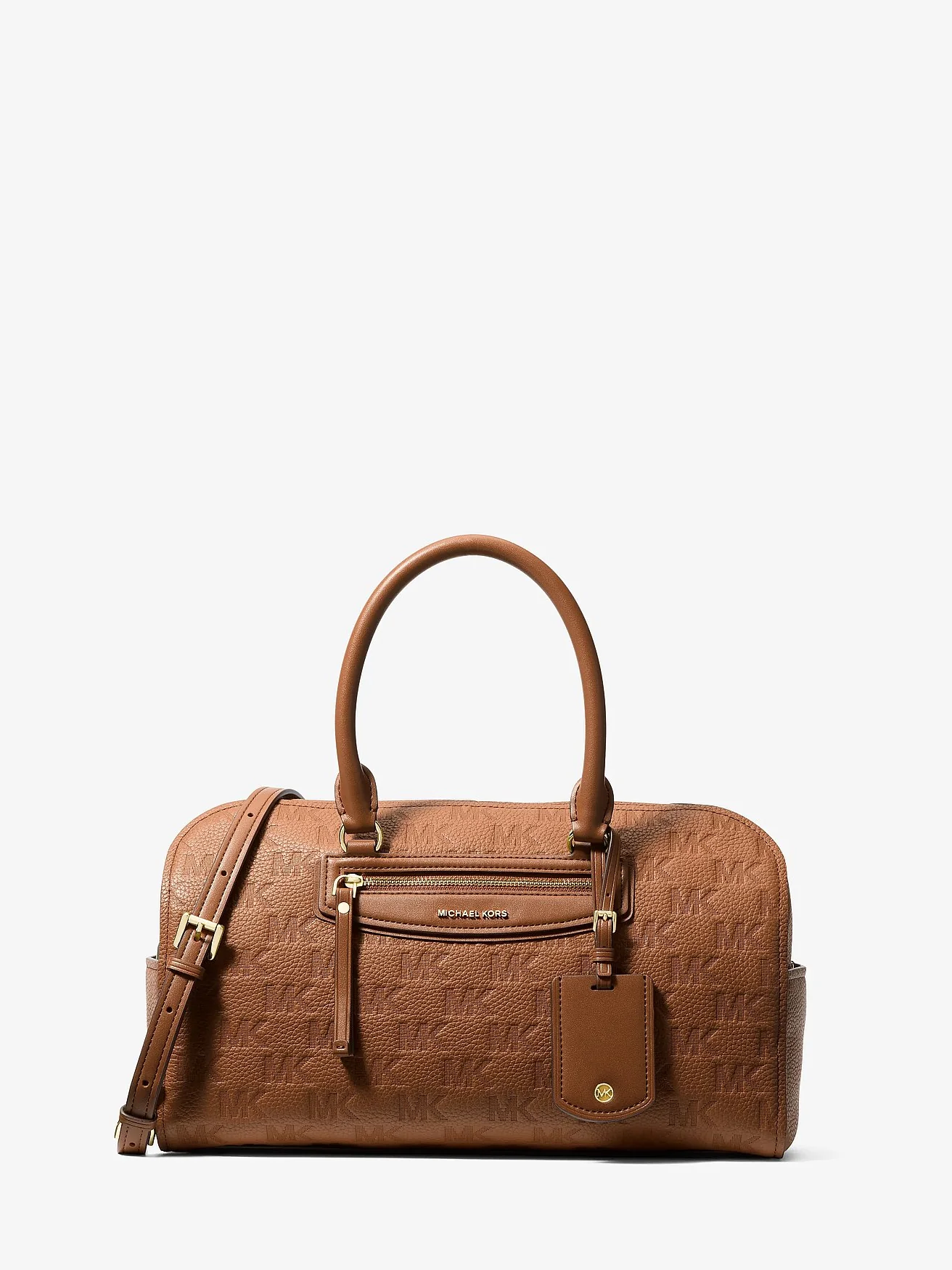 Кожаная сумка-сэтчел Michael Kors Jet Set Travel с тиснёным логотипом — 1